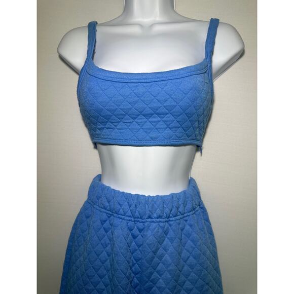 Princess Polly Blue Quilted Sweatset - Picture 2 of 6